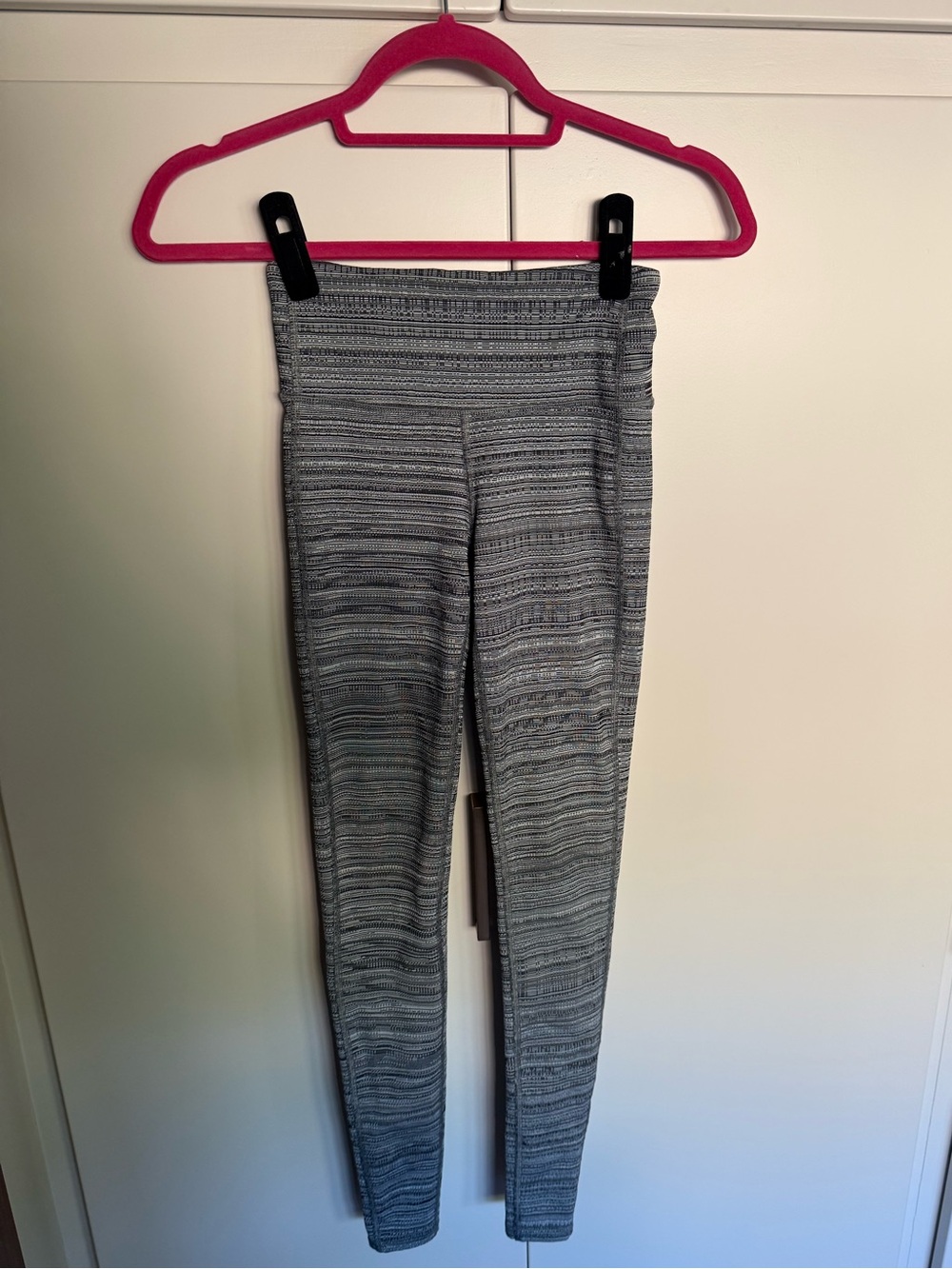 Athleta Black & Gray Marled Performance Leggings